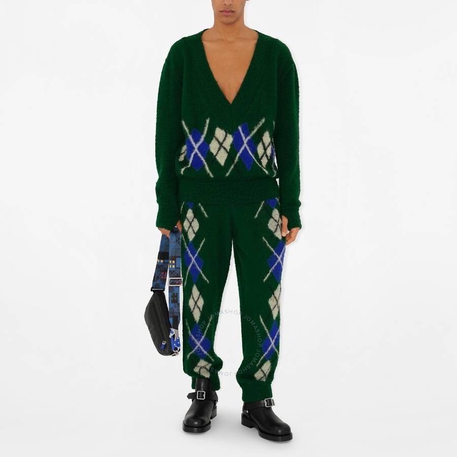 Burberry Diamond Pattern Wool Joggers - 4