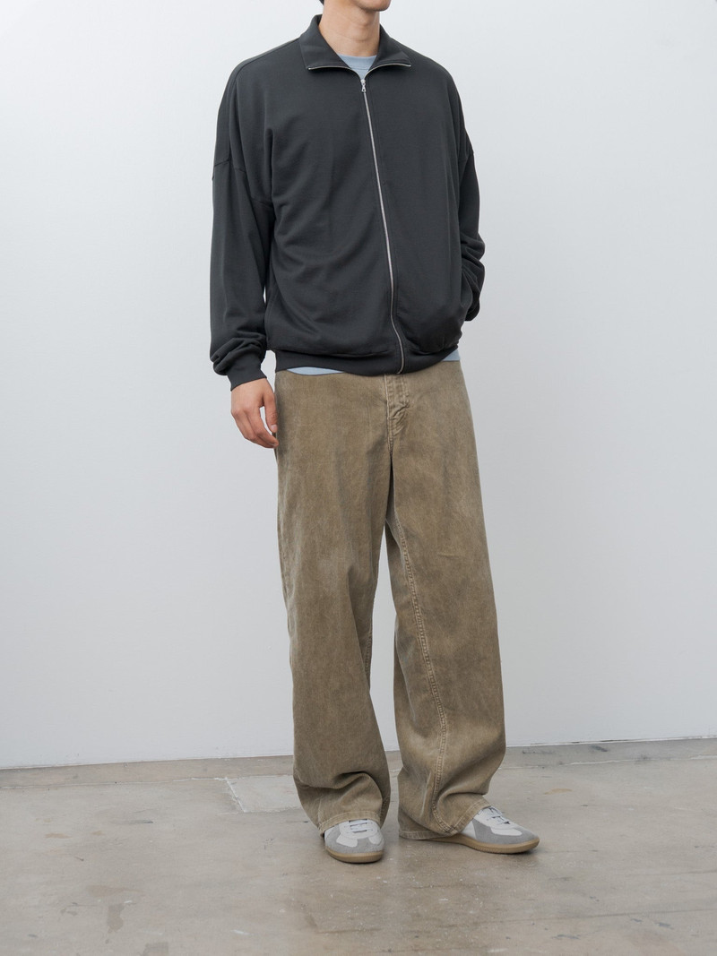 AURALEE Super High Gauge Sweat Zip Cardigan - Black outlook