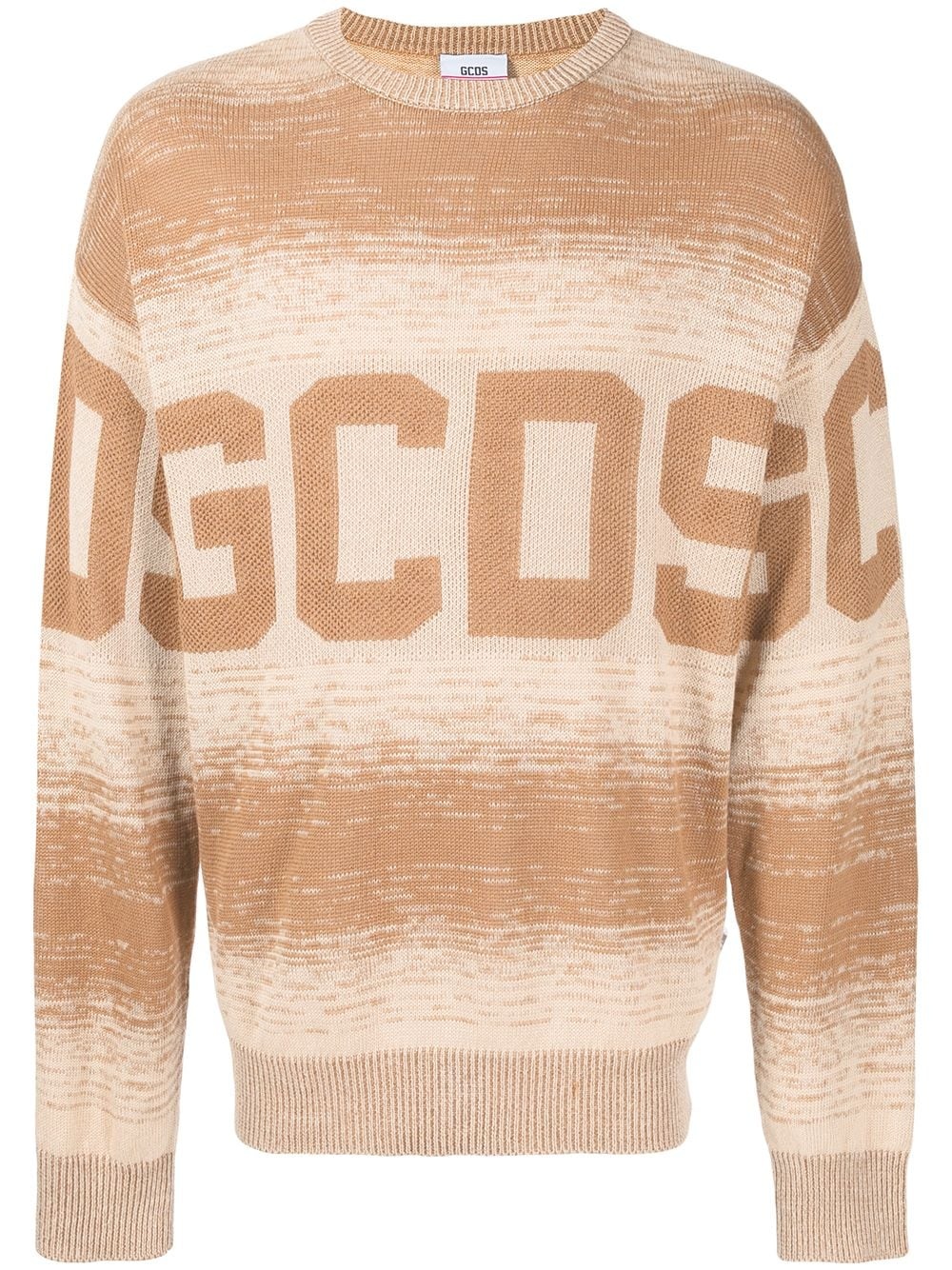 logo-print crew neck jumper - 1