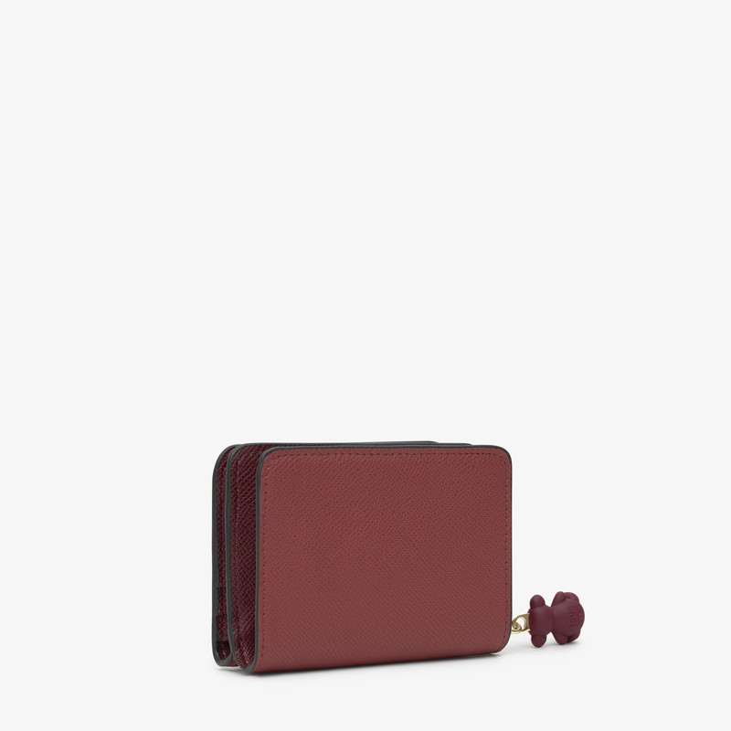 TOUS Medium burgundy Card wallet TOUS Doble Audree Saffiano outlook