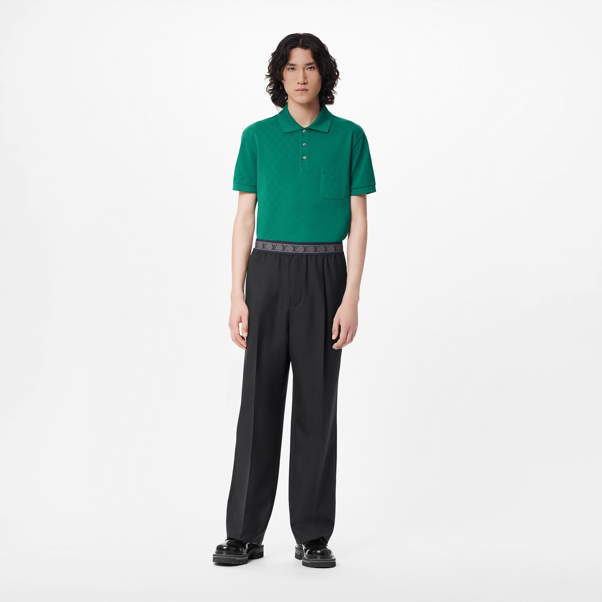 LVSE Half Damier Pocket Polo - 2