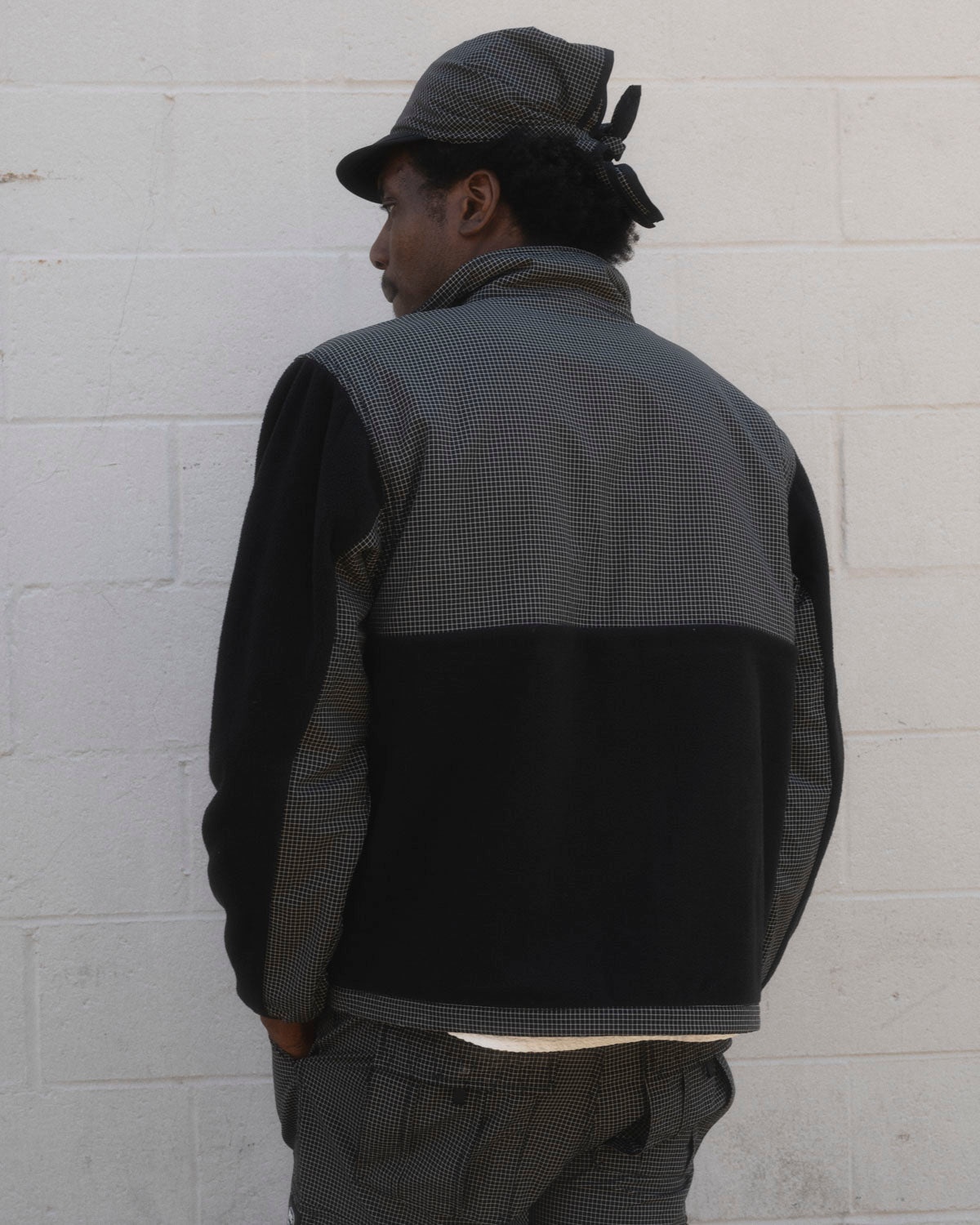 Brain Dead Equipment Ripstop Zip Fleece Jacket - Black - 4