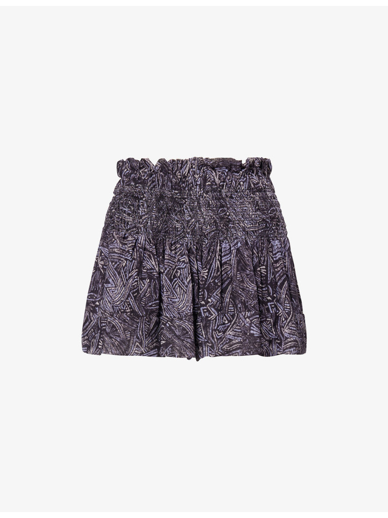 Maelly Printed Silk Shorts 1