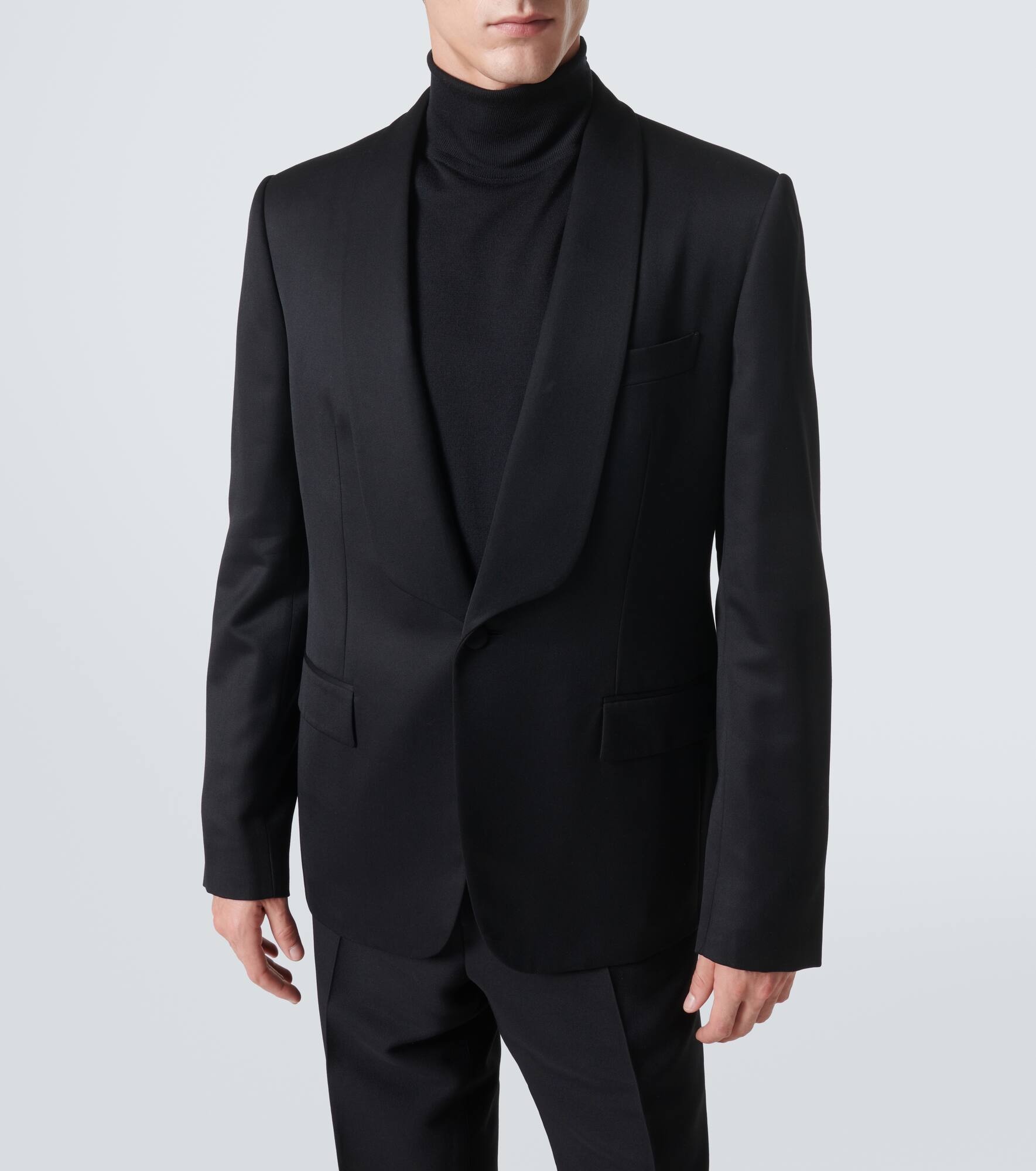 Single-breasted wool suit - 4