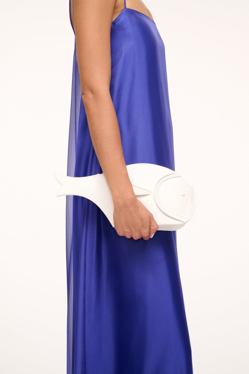 STAUD PESCE LEATHER CLUTCH PAPER 4