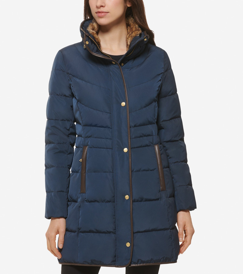 Women's Hidden-Hood Puffer Coat 1