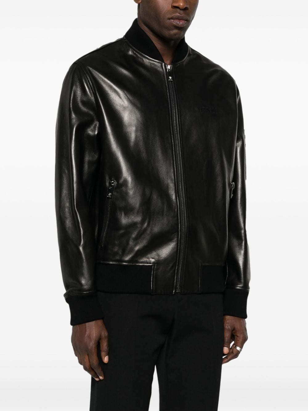 leather bomber jacket - 3