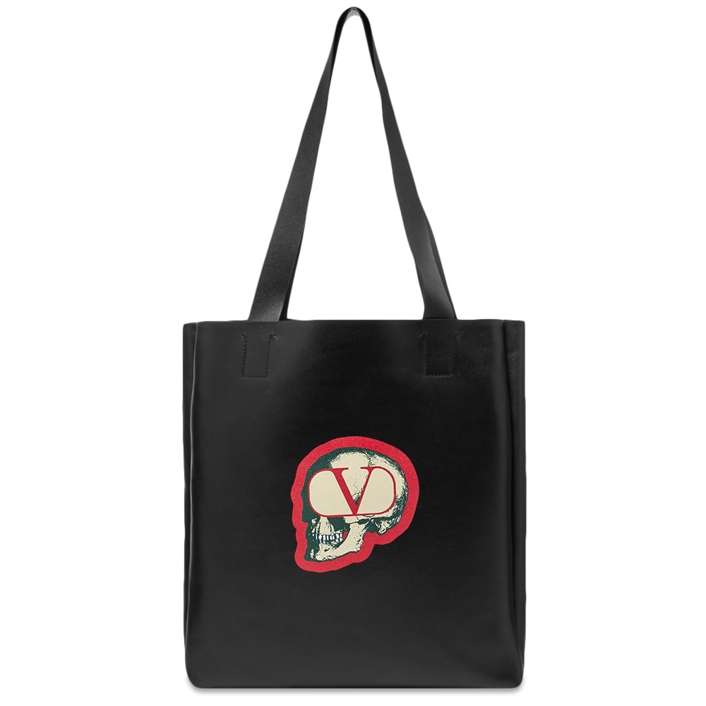 Valentino x Undercover Skull Leather Shopper Tote - 1