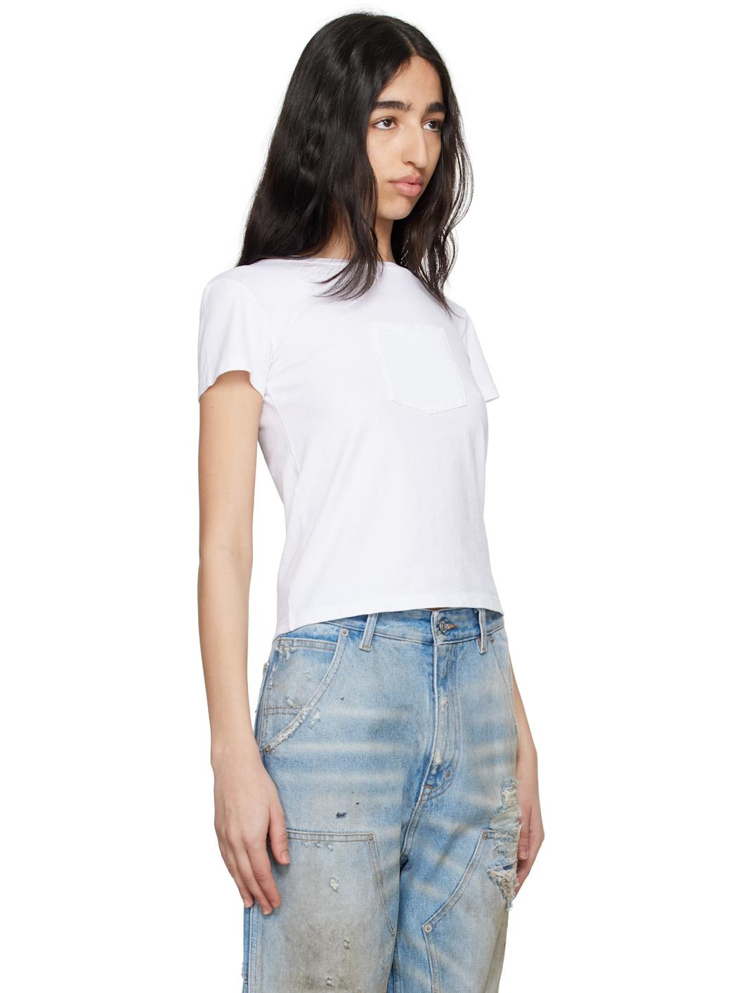 White Heavy Cotton Jersey T-shirt - 2