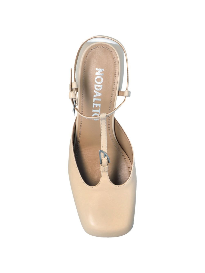 T-strap leather pumps 4