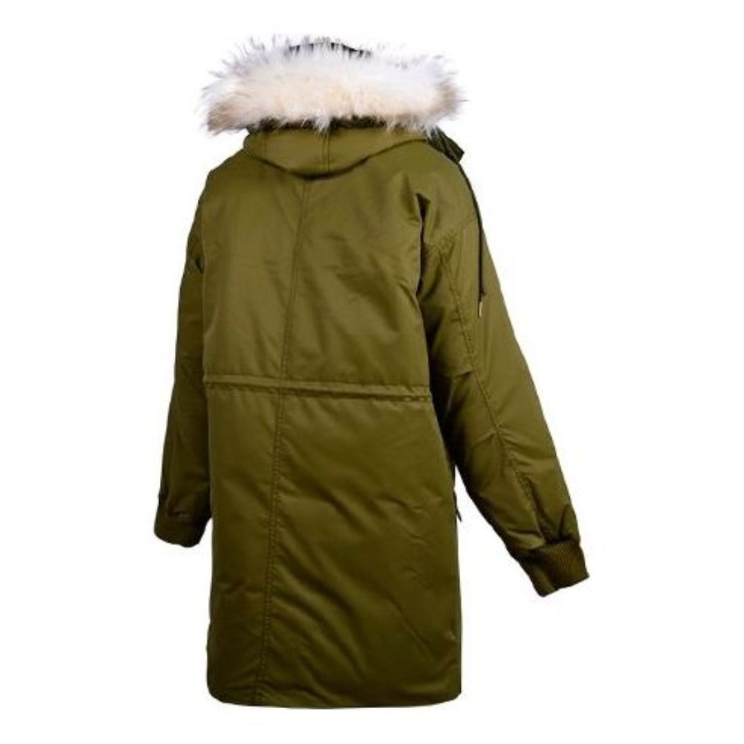 (WMNS) Converse Long Down Jacket 'Olive Green' 10019430-A04 - 2