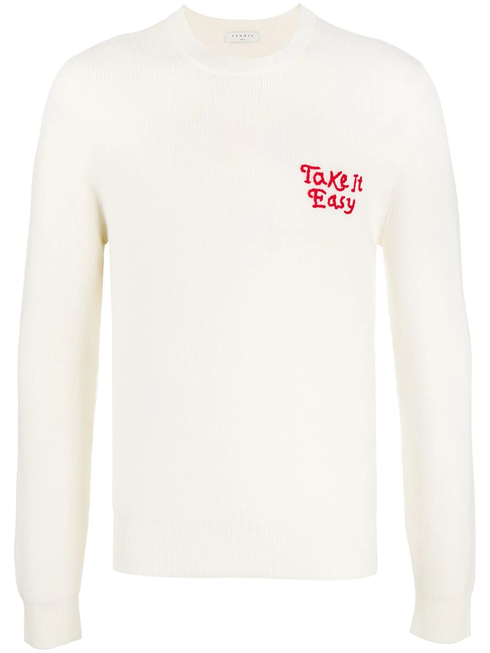 embroidered wool sweatshirt - 1