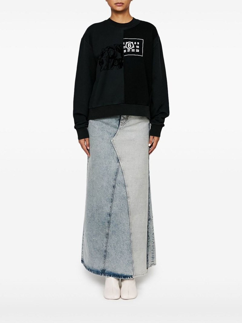 MM6 Maison Margiela numbers-motif cotton sweatshirt outlook