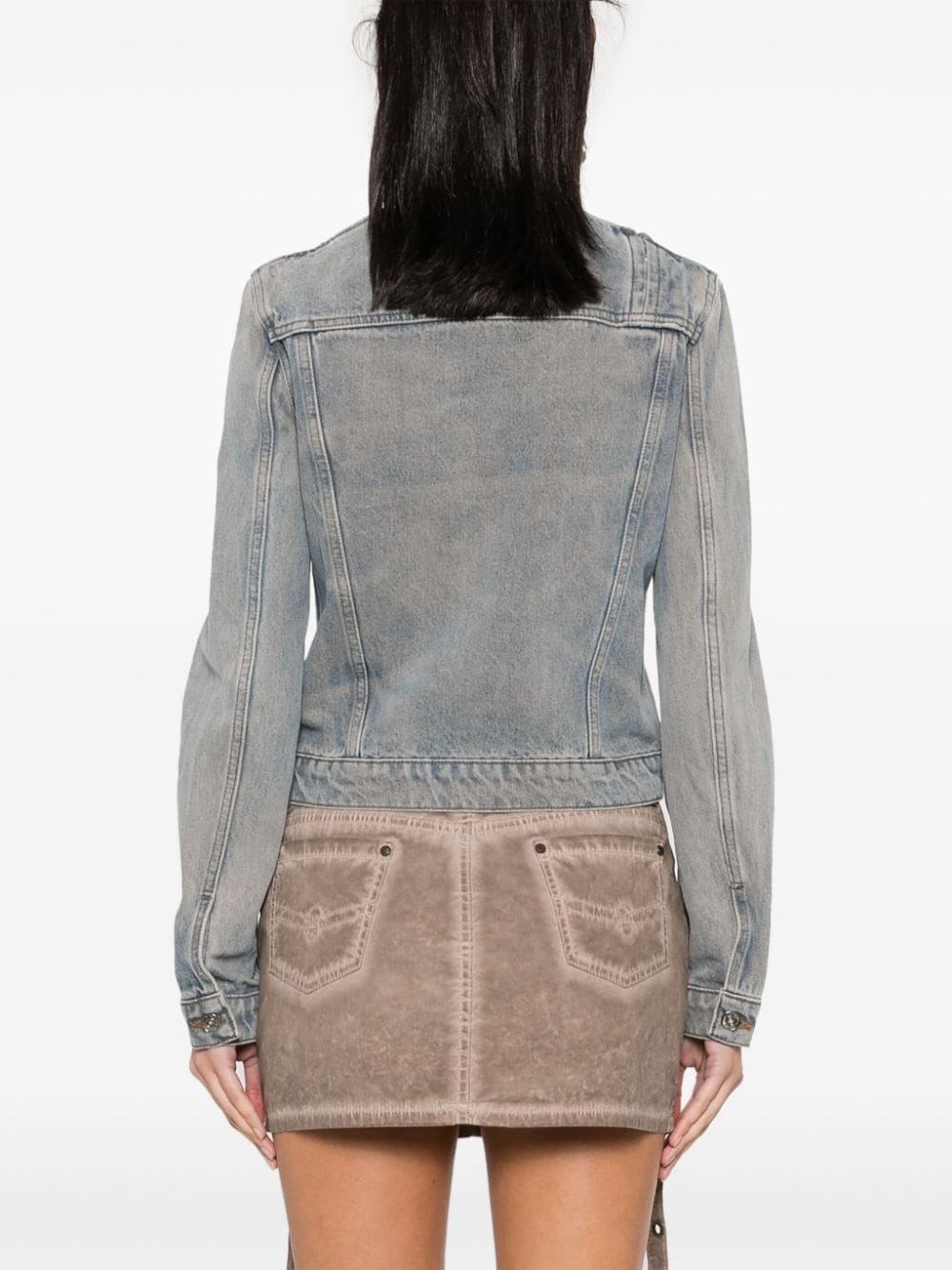 double-opening denim jacket - 4