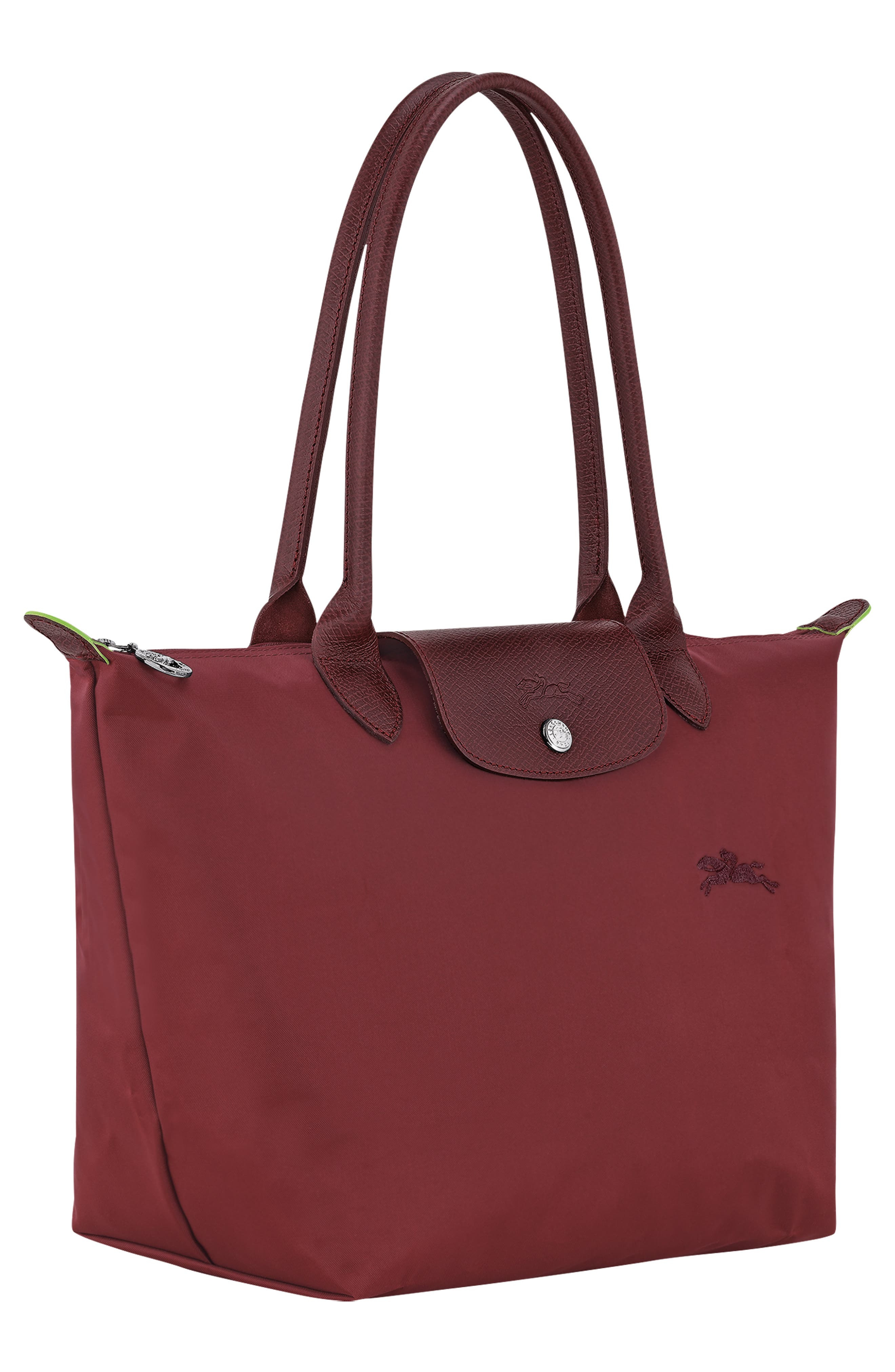 Longchamp Medium Le Pliage Green Recycled Canvas Shoulder Tote Bag in Pomegranate at Nordstrom - 5