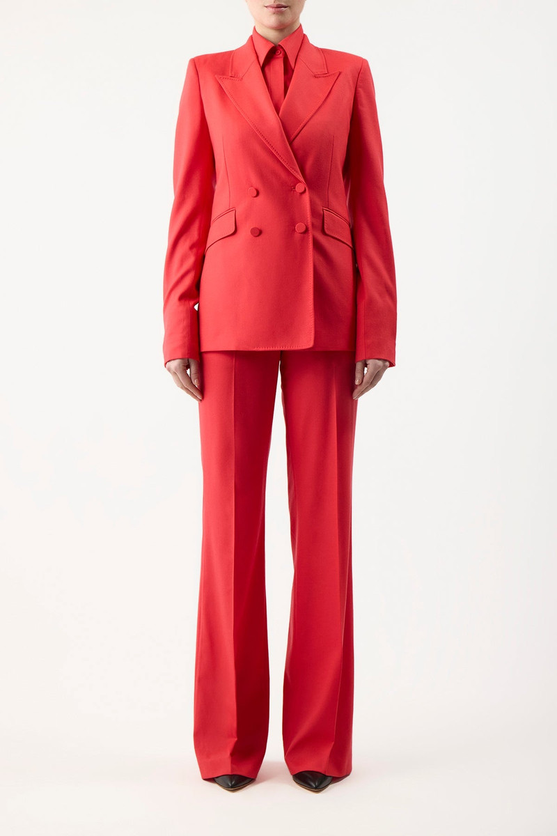 GABRIELA HEARST Stephanie Blazer in Red Topaz Wool outlook