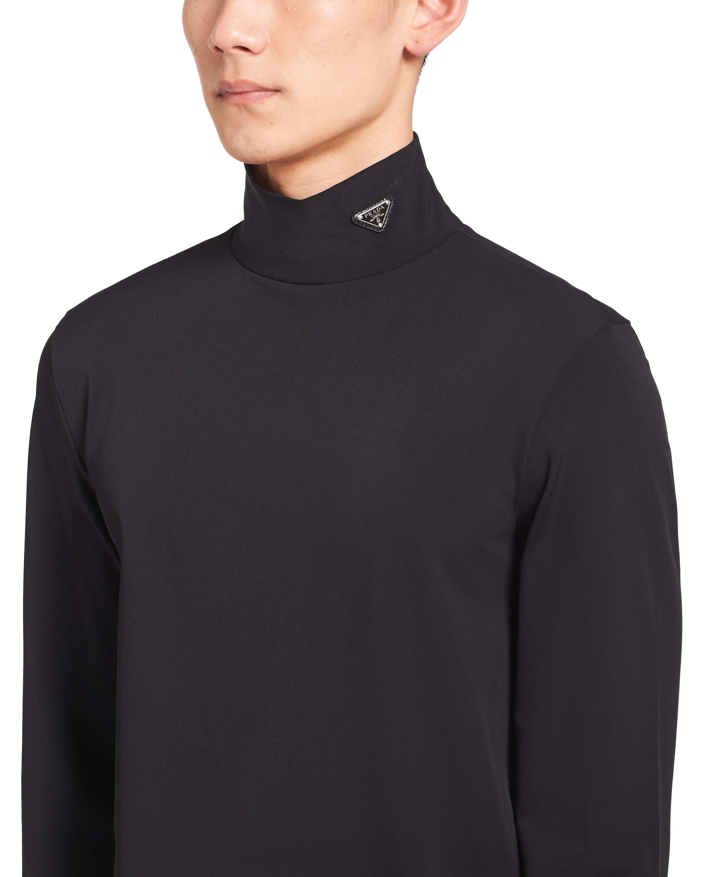 Technical jersey mock turtleneck - 5