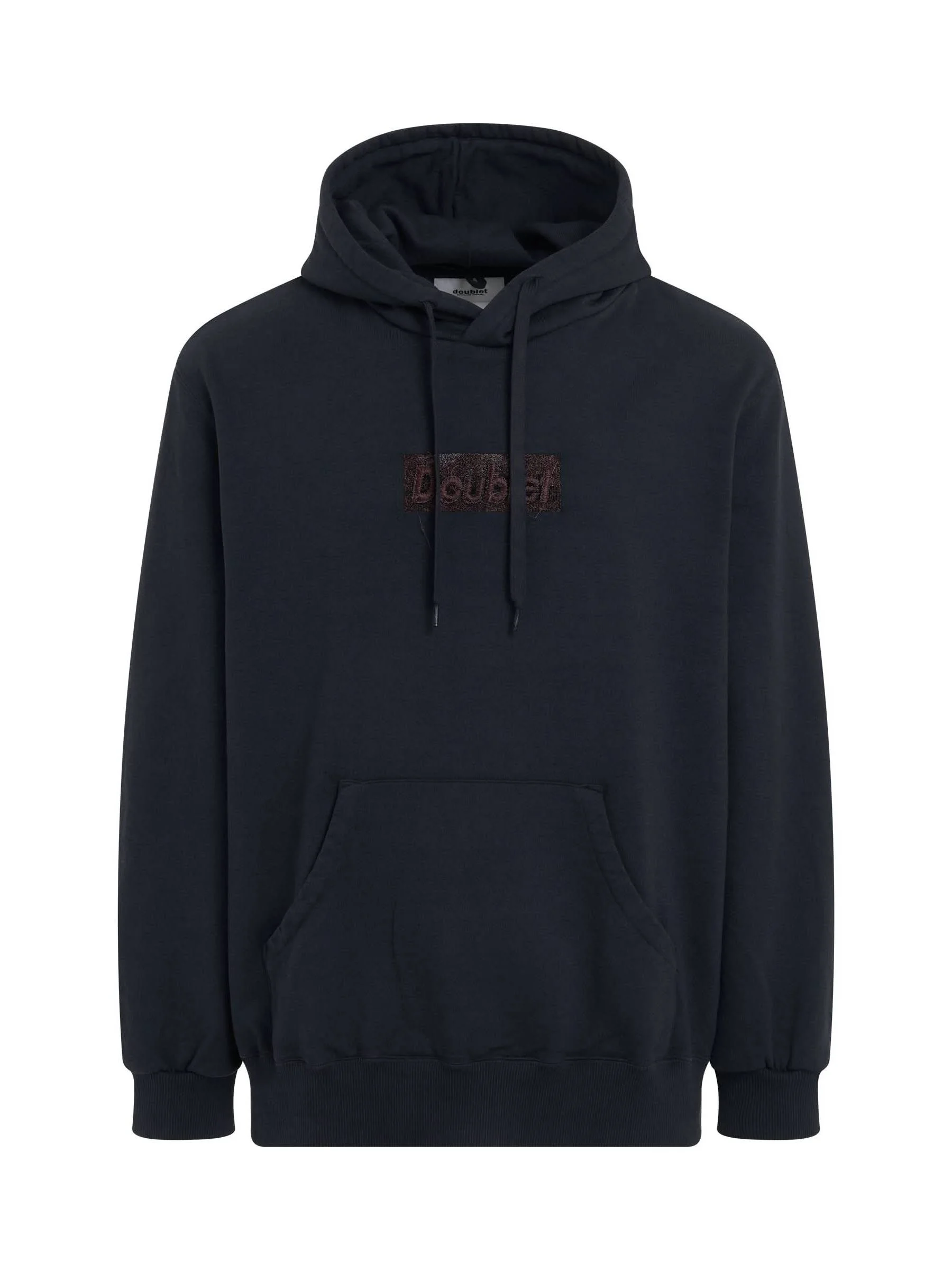 Rust Embroidery Hoodie in Black - 1