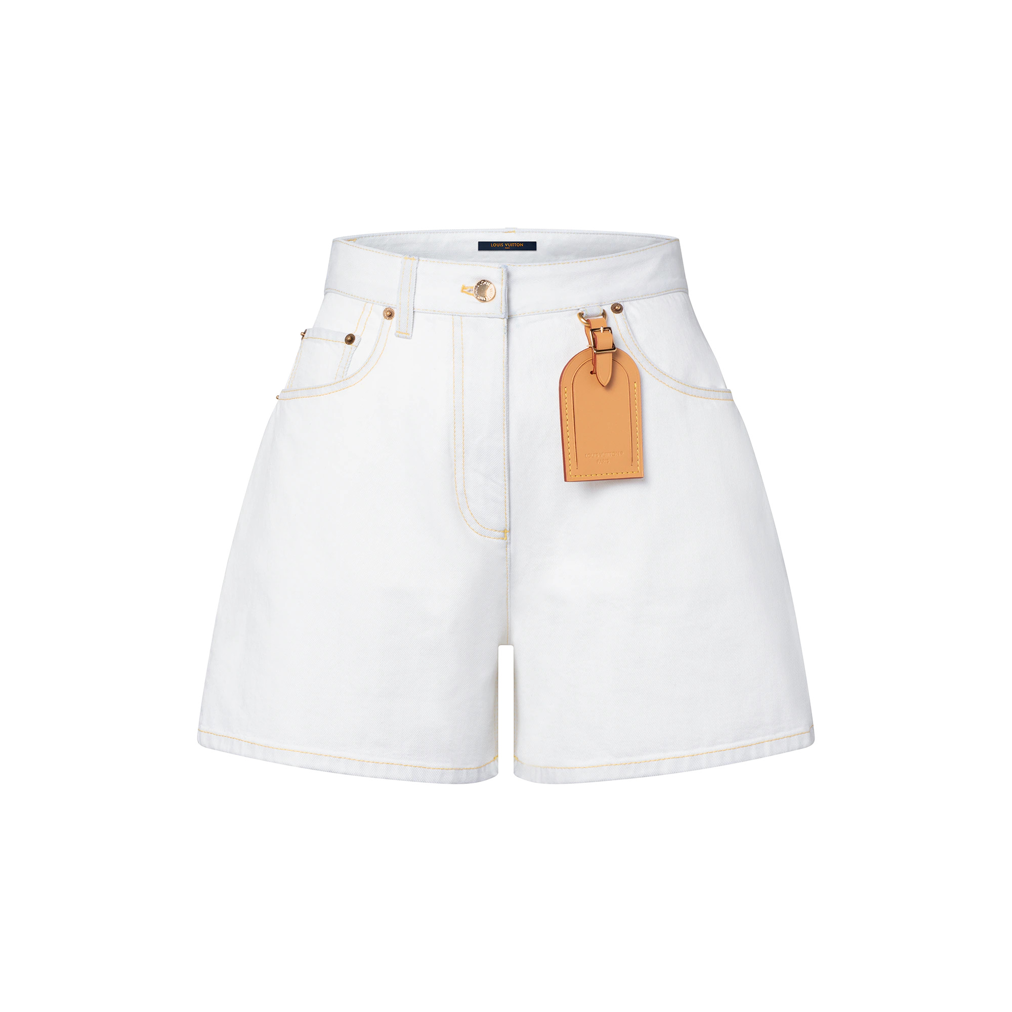 Bleached Denim Shorts - 1