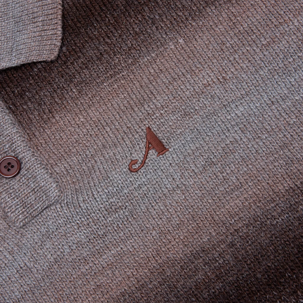 KNIT POLO - BROWN - 3