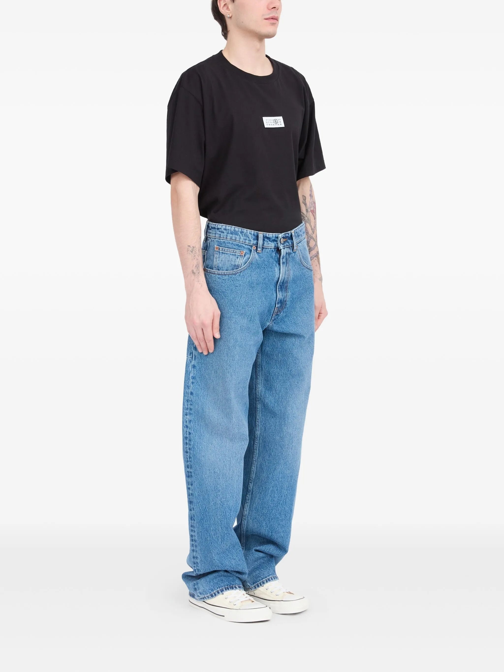 Mm6 Maison Margiela Inverted-pocket Jeans - 4
