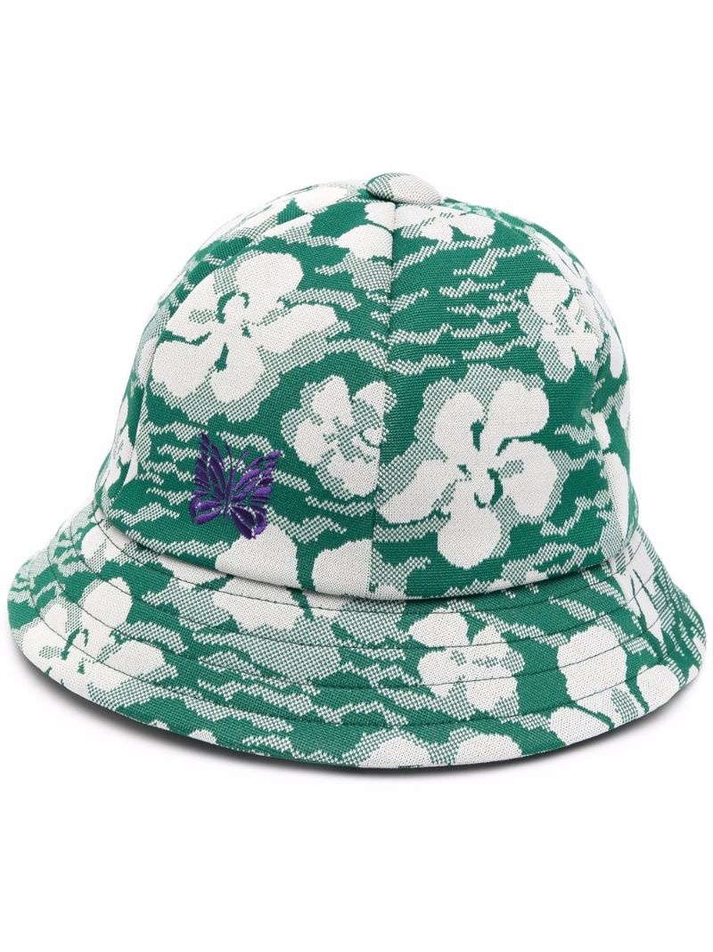 embroidered-logo bucket hat - 1