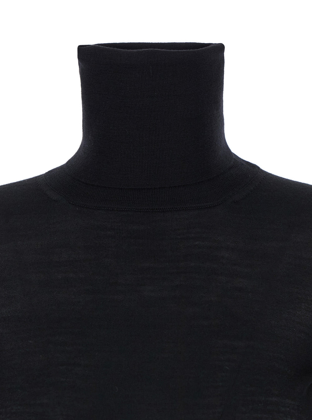 Max Mara Women Black High Neck Sweater In Wool Woman - 3