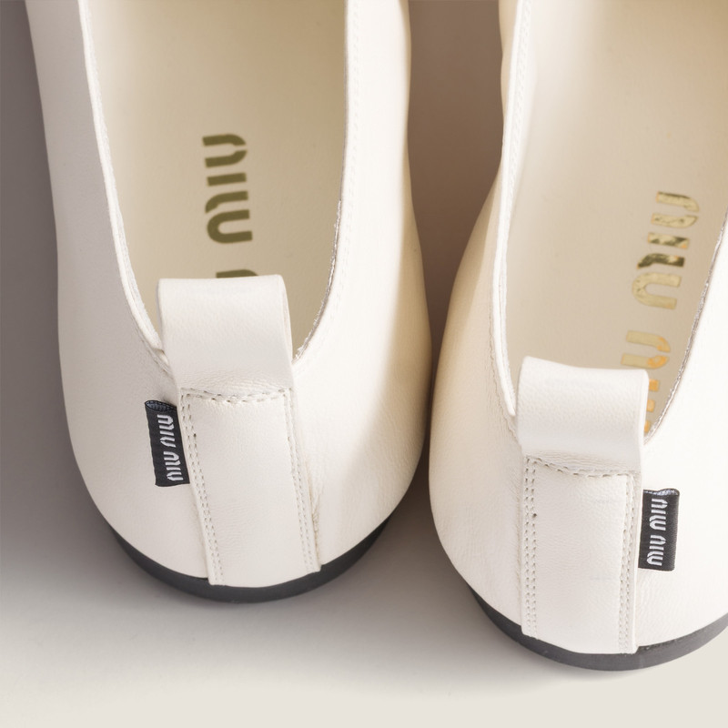 Miu Miu Élan nappa leather ballerinas outlook