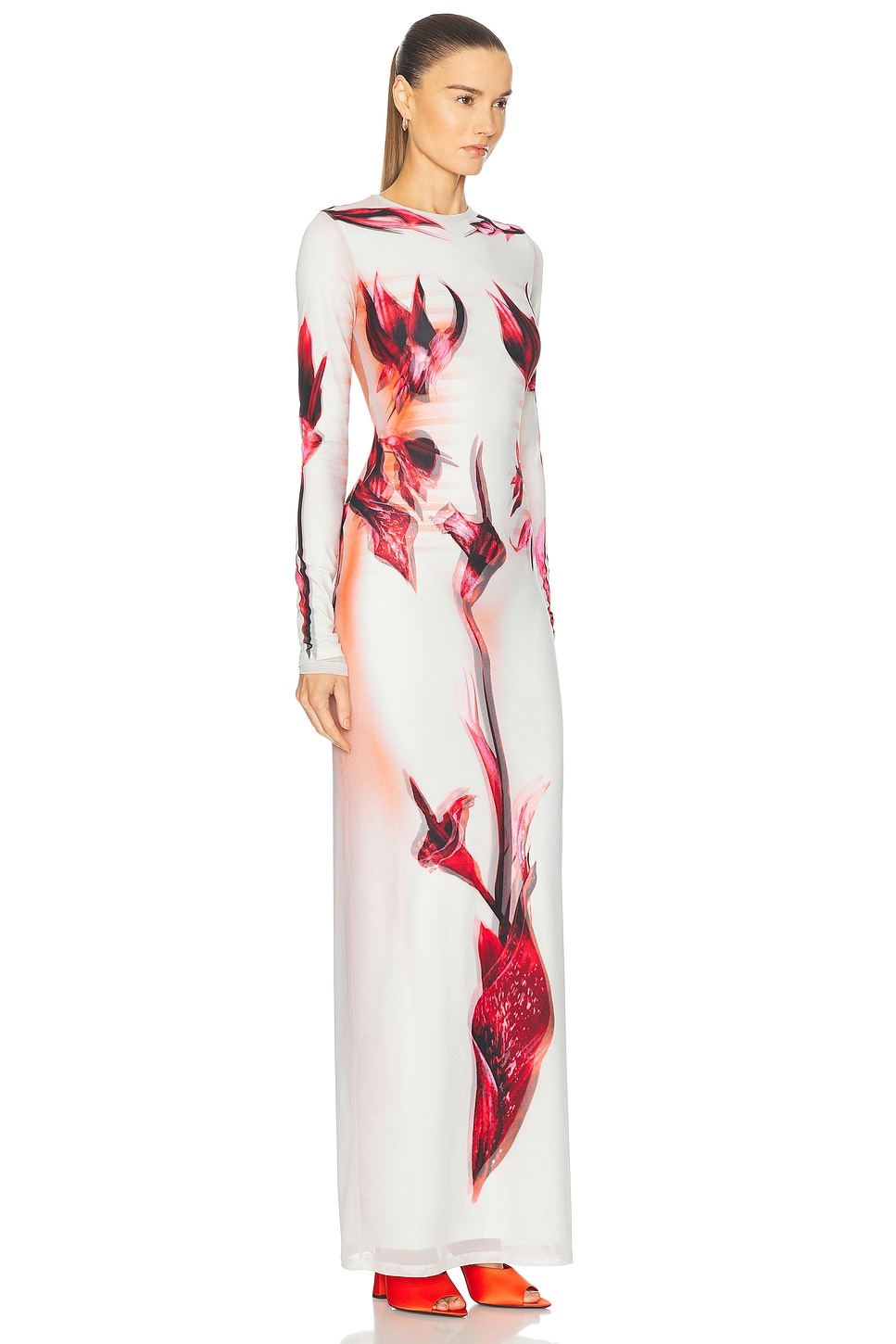 Flower Body Morphing Mariniere Long Dress - 2