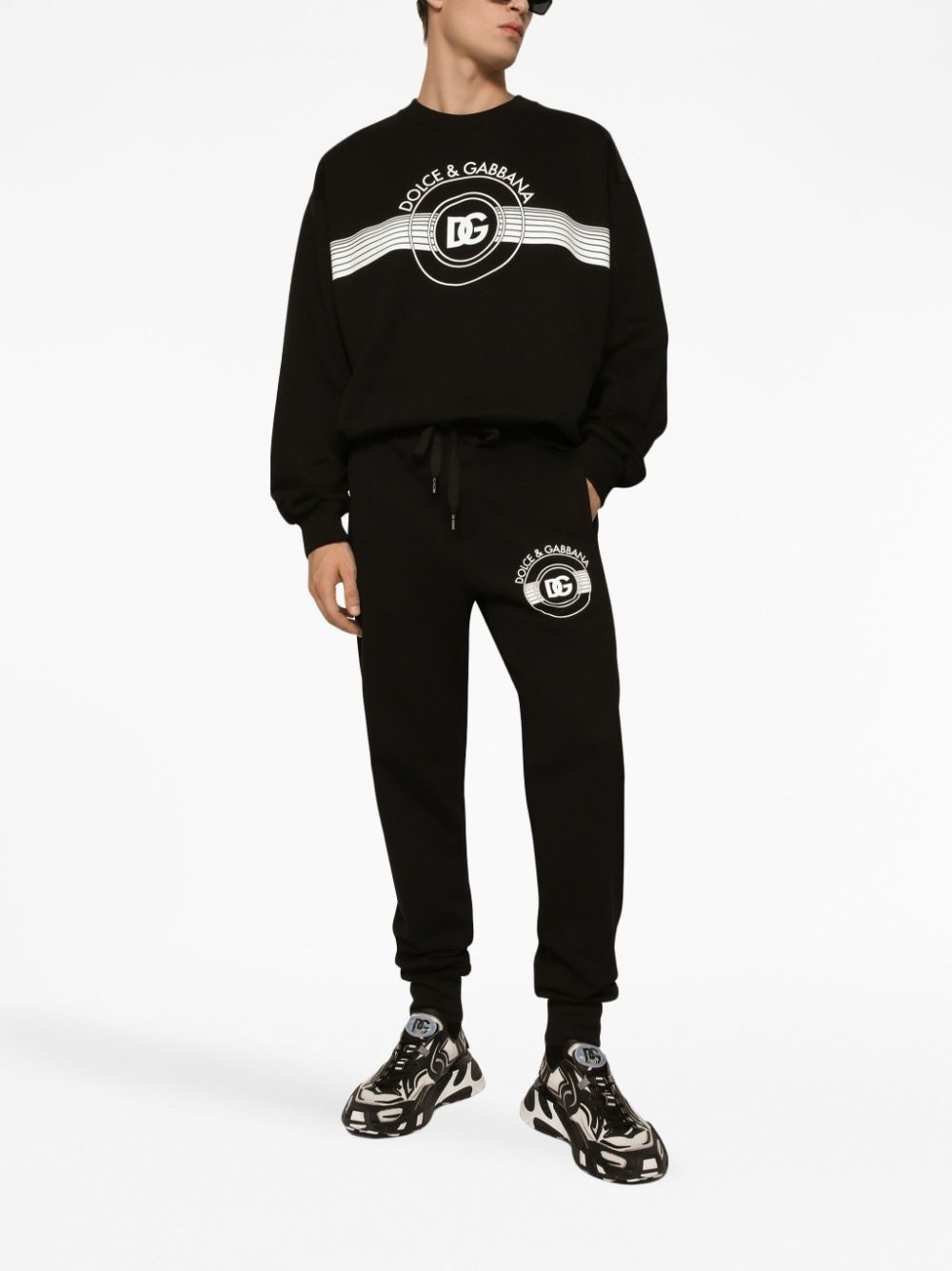 logo-print cotton track pants - 2