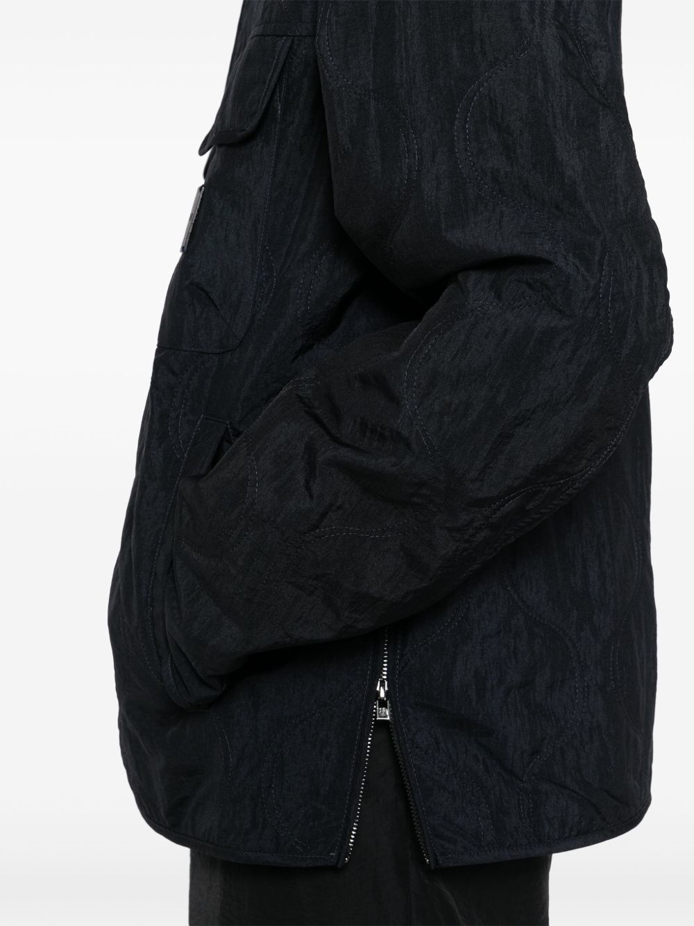 logo-patch padded jacket - 5