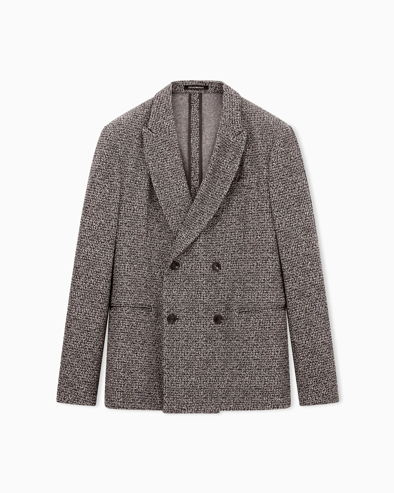 BLAZER IN A TEXTURED COTTON MOULINÉ JERSEY WITH POCKETS - 1