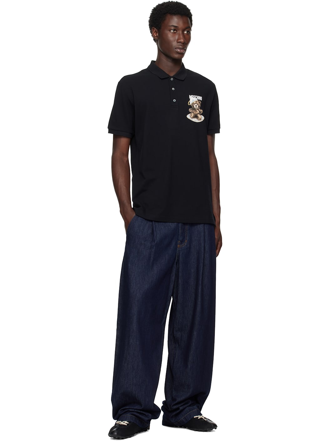 Black 'Moschino Teddy Bear' Polo - 4