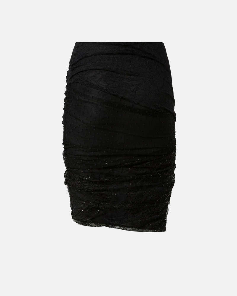 PATCHWORK-EFFECT LACE PENCIL SKIRT 6