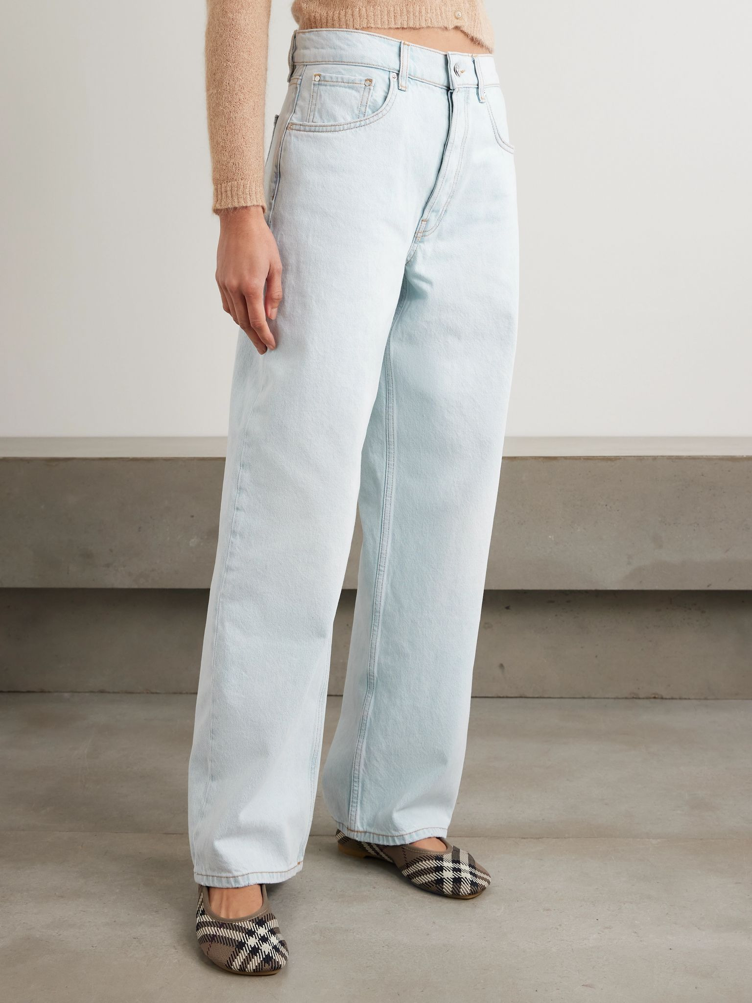 Manon high-rise wide-leg jeans Light denim - 3