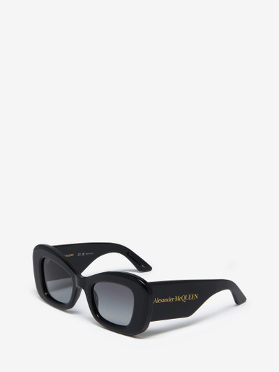 Alexander McQueen Women's Bold Cat-eye Sunglasses in Black/grey outlook