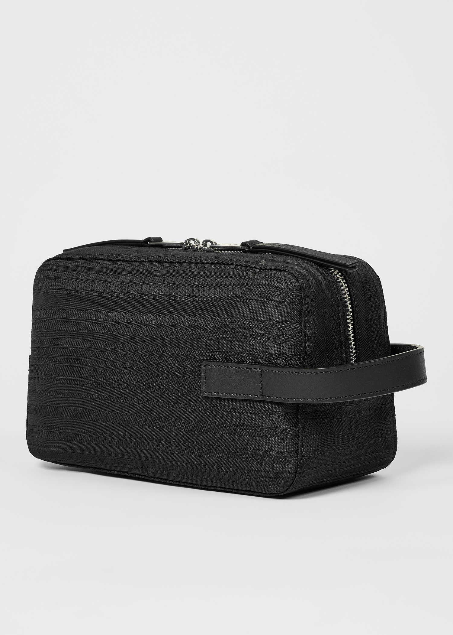 Black 'Shadow Stripe' Wash Bag - 2