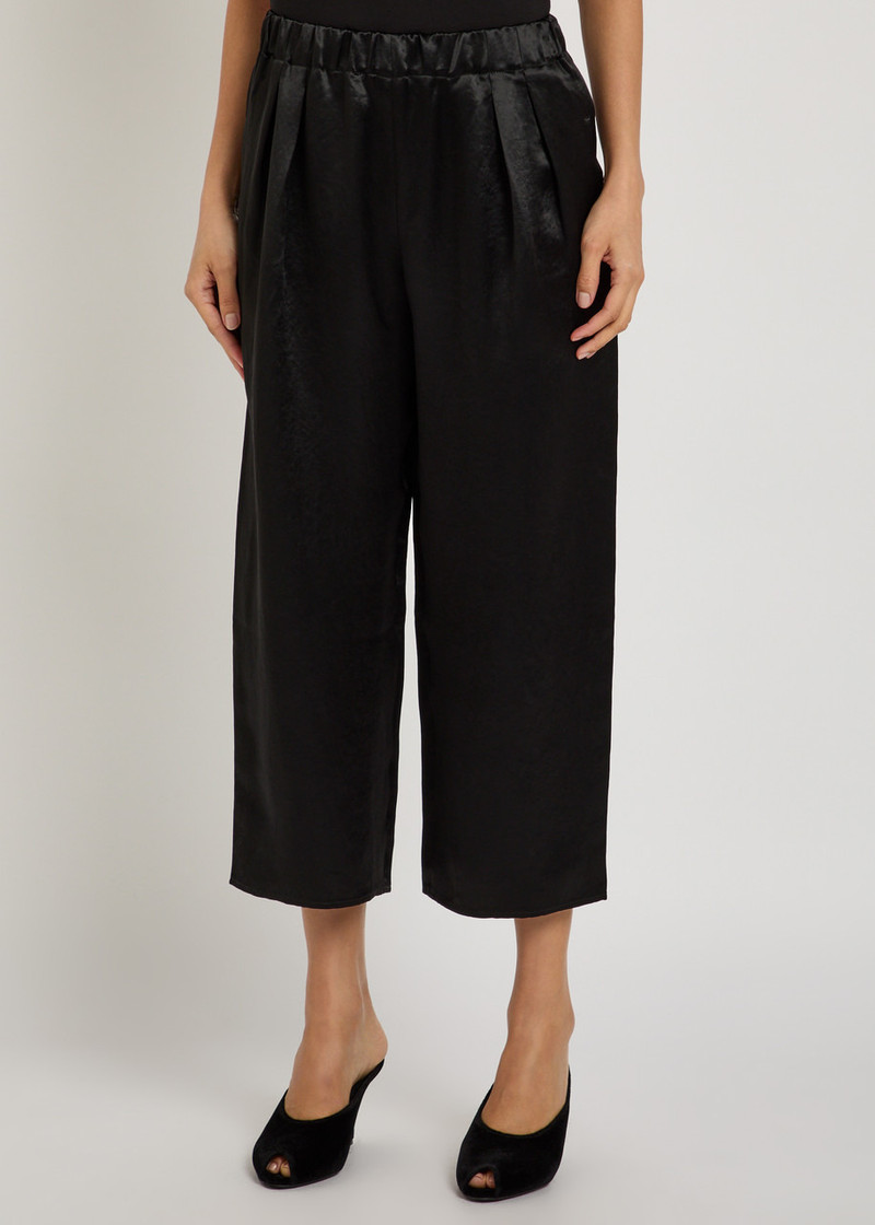 MARIA McMANUS Maria Mcmanus Wide-leg Satin Crop Trousers outlook