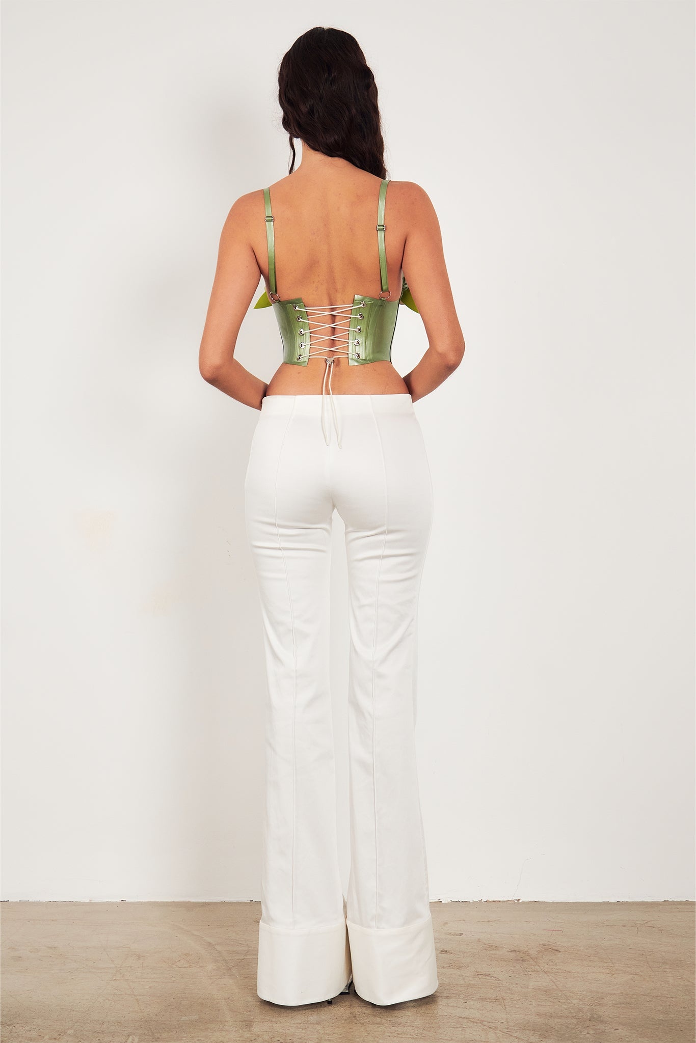 MIAMI LATEX CORSET DOLLAR BILL GREEN - 4