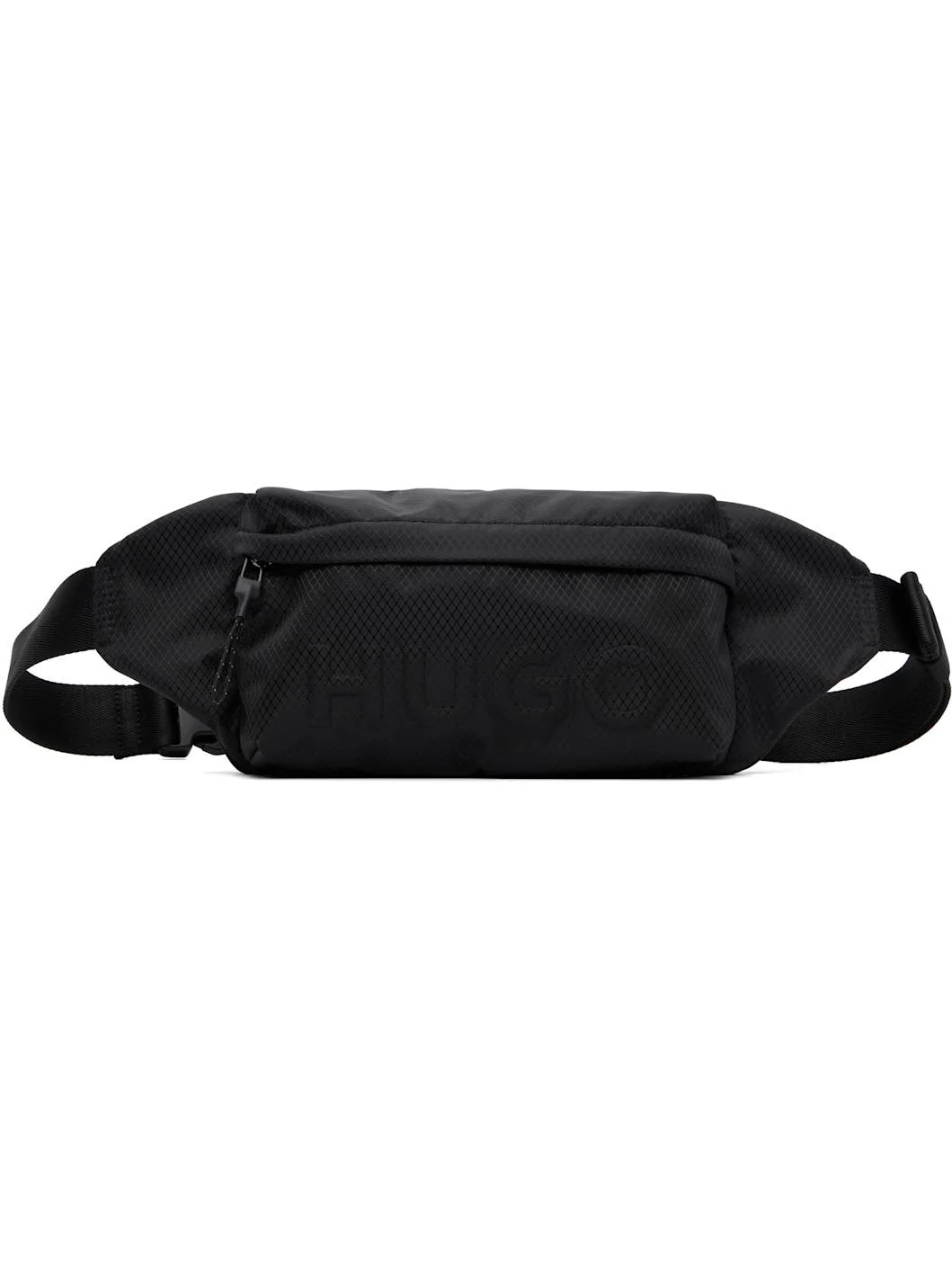 Black Embossed-Logo Belt Bag - 1