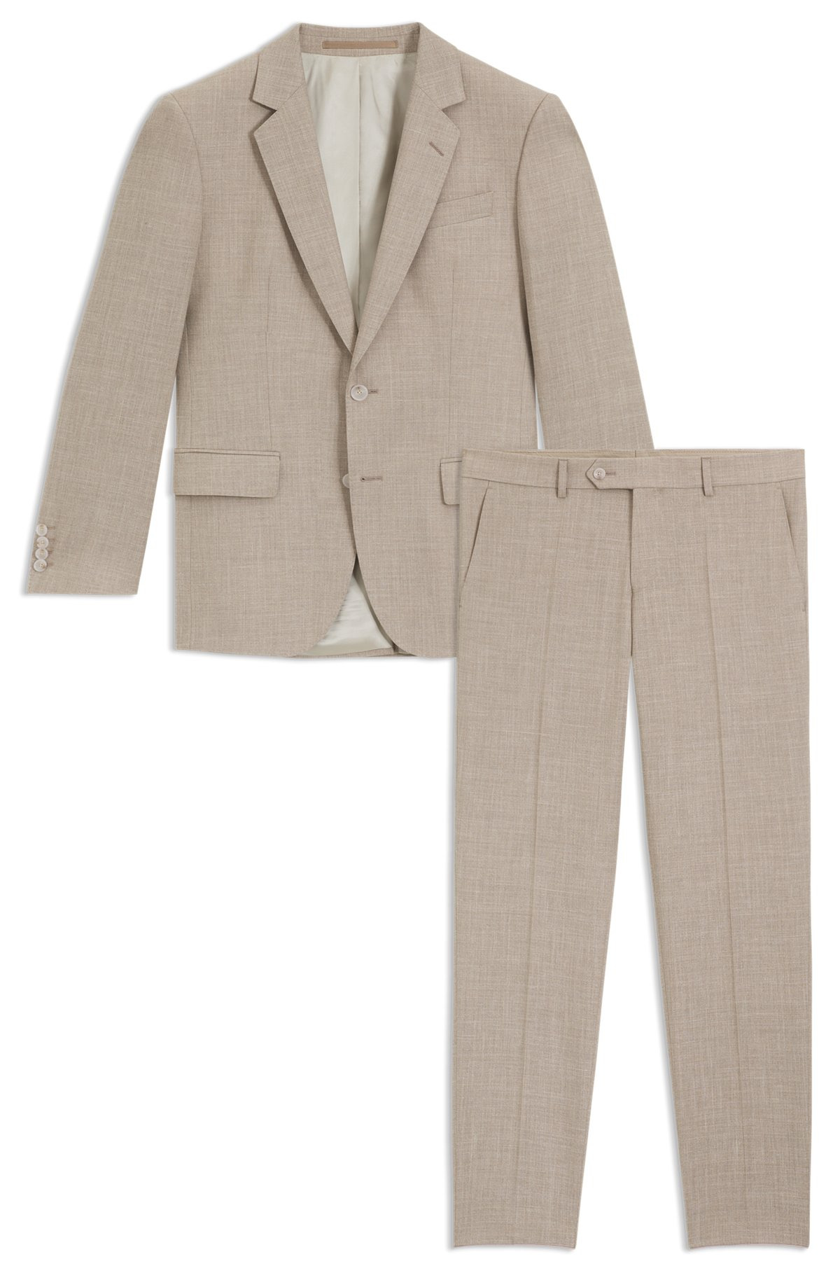 TWO-PIECE SUIT IN VIRGIN WOOL, SILK AND LINEN - 8