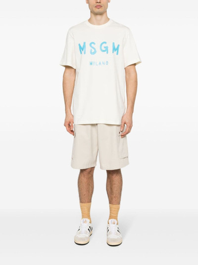 MSGM logo-print cotton T-shirt outlook