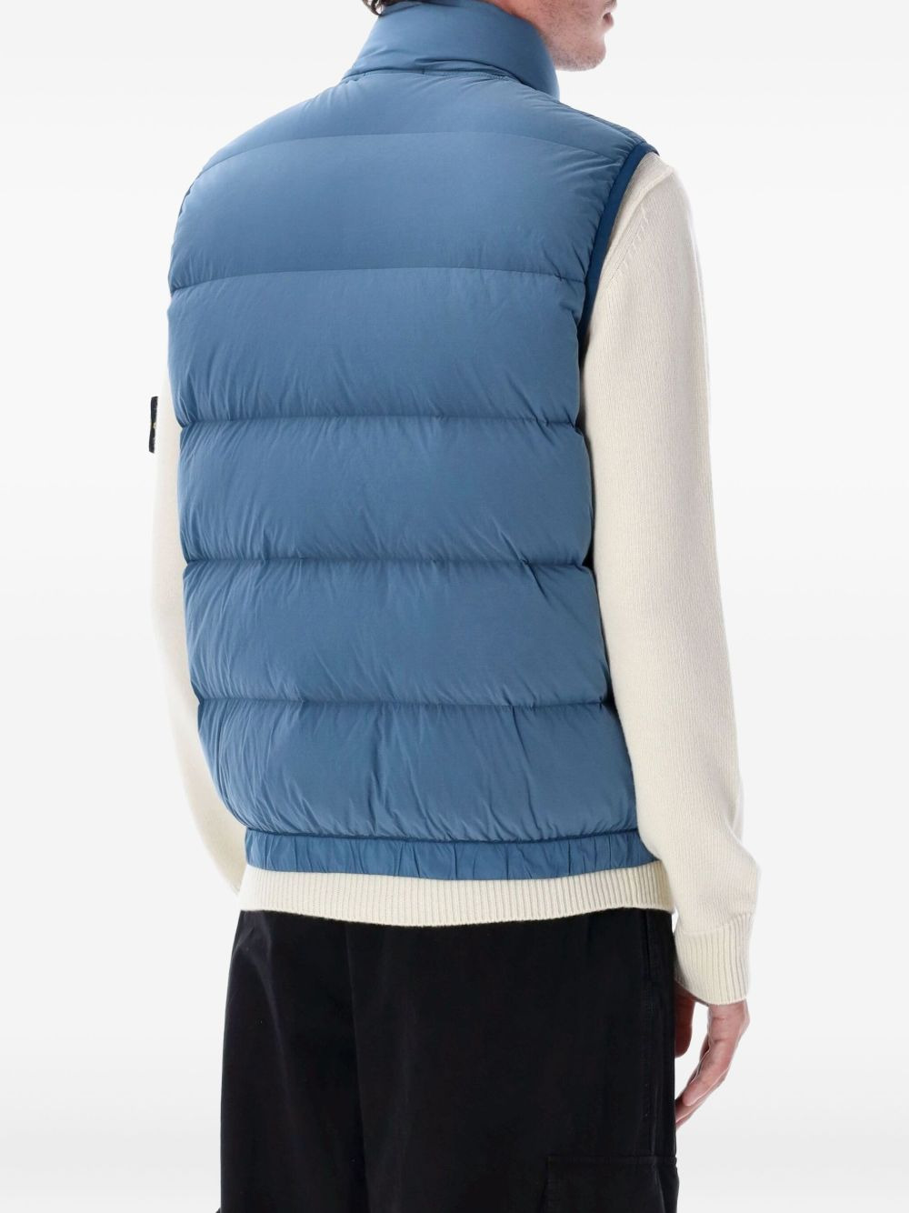 quilted logo-patch gilet - 2