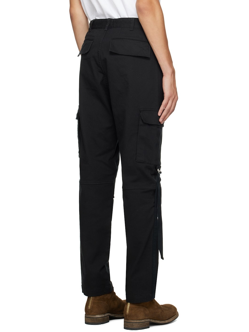 Black Zip Cargo Pants - 3