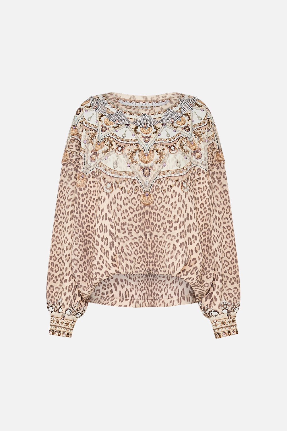 EMBELLISHED TUCK DETAIL SWEATER - 1