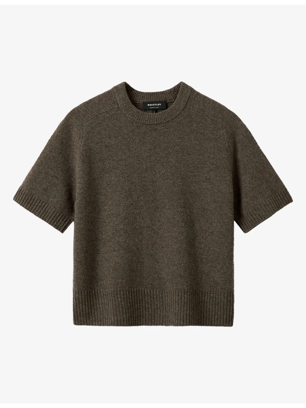 Crewneck Short-Sleeve Wool T-Shirt - 1