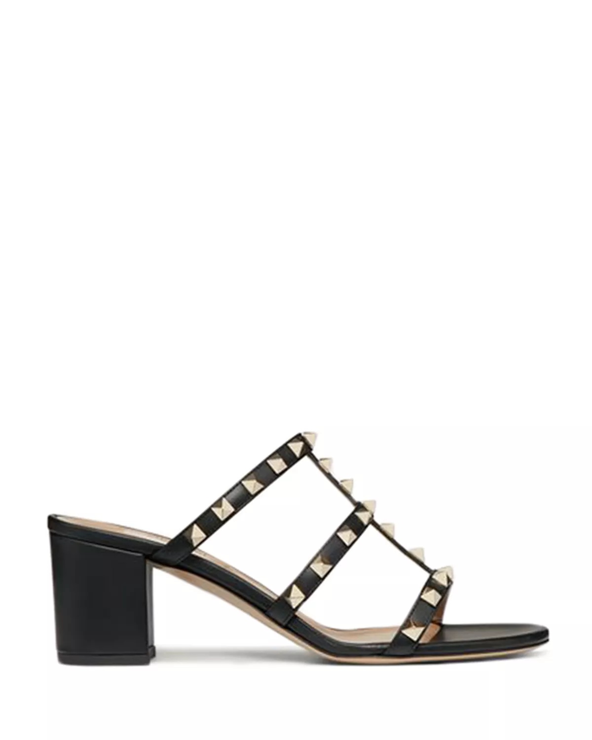 Women's Rockstud Block Heel Slide Sandals - 3