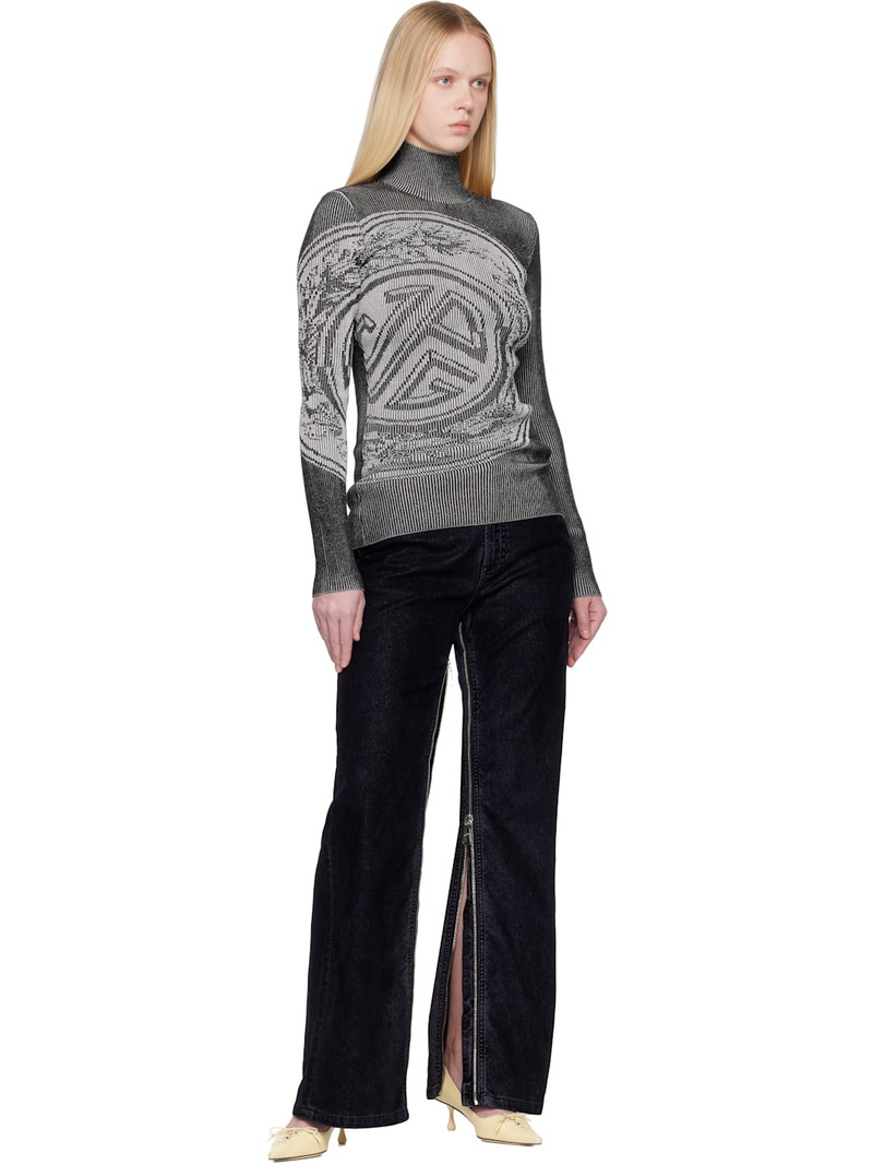 Jean Paul Gaultier Navy 'The Flocked Denim' Jeans outlook