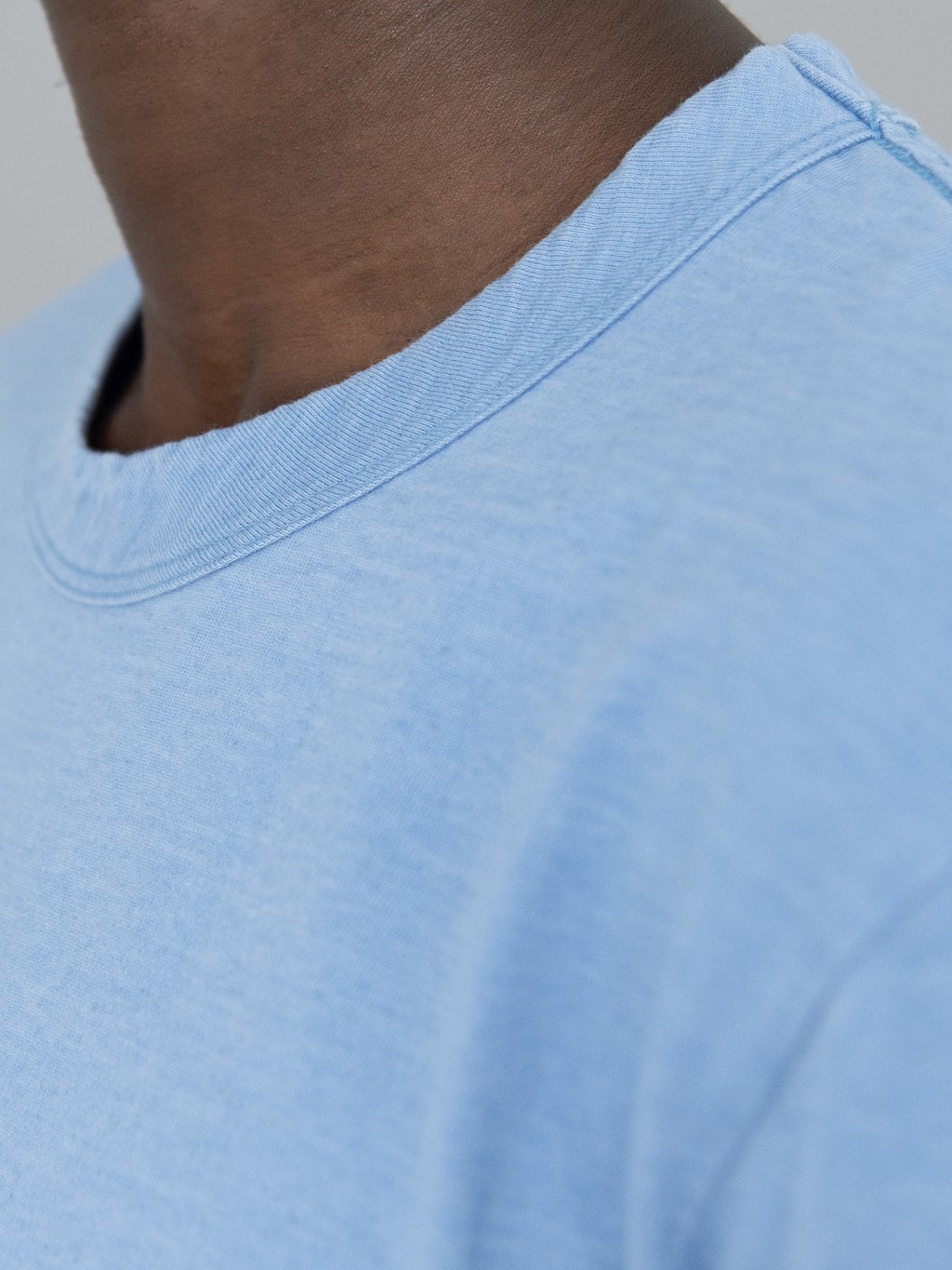 Pure Blue Japan SS5011-P Pale Indigo Dyed Crewneck T-Shirt - 4