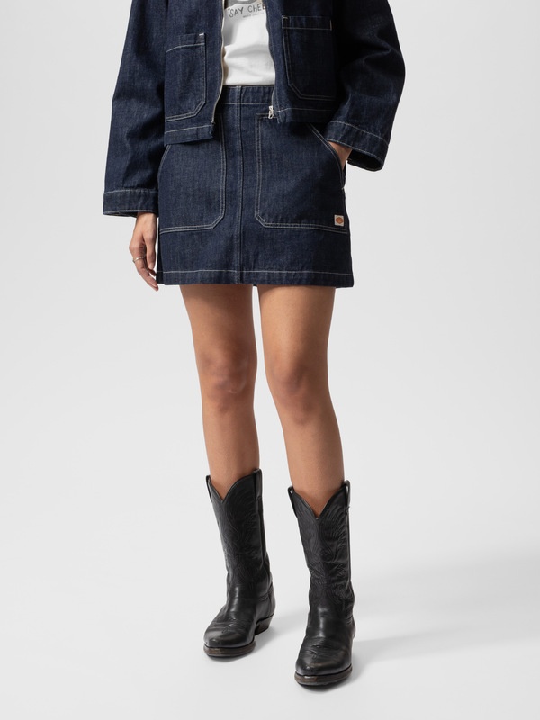 Elvy Workwear Denim Skirt - 3